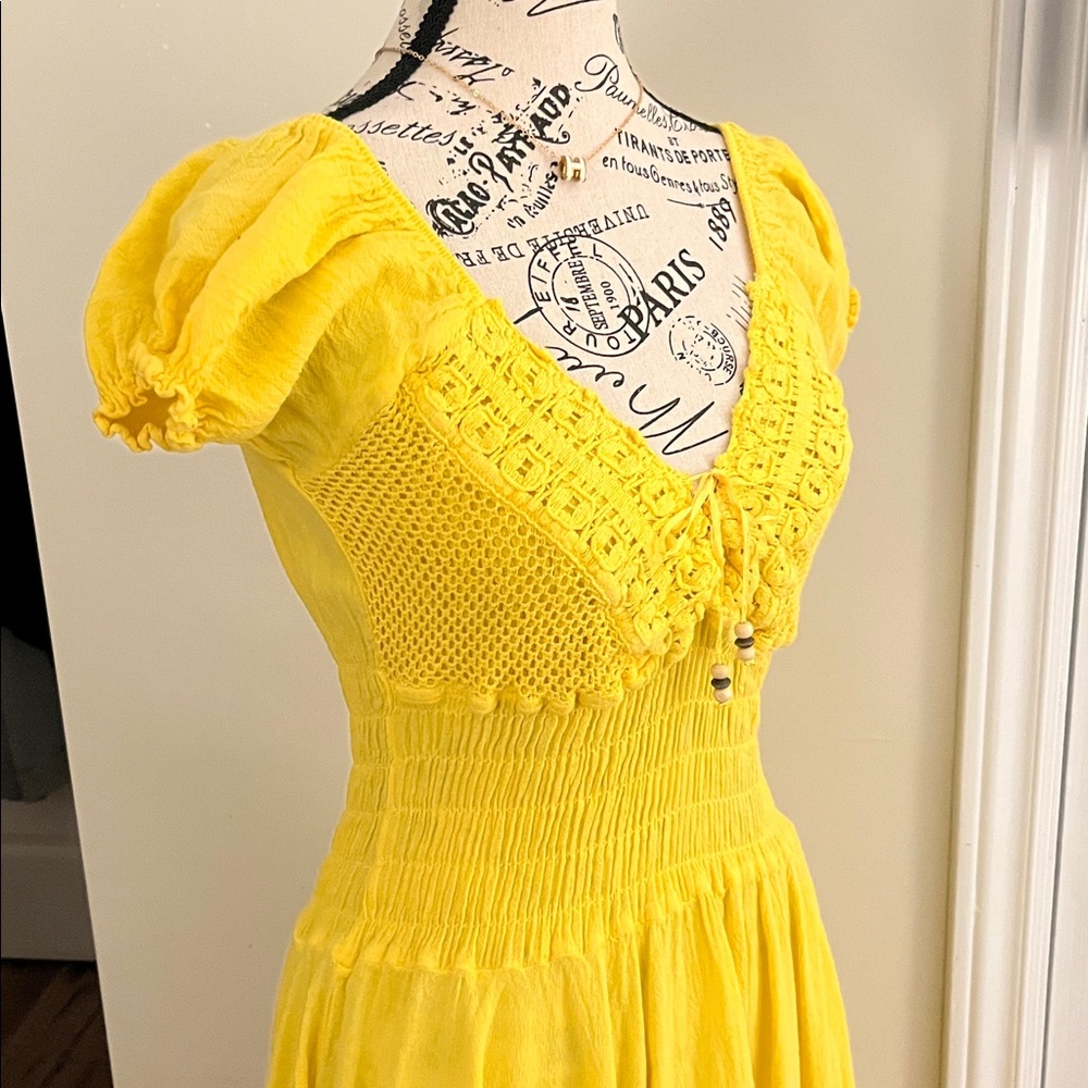 🍎Yellow Women's Dress - Picture 6 of 14